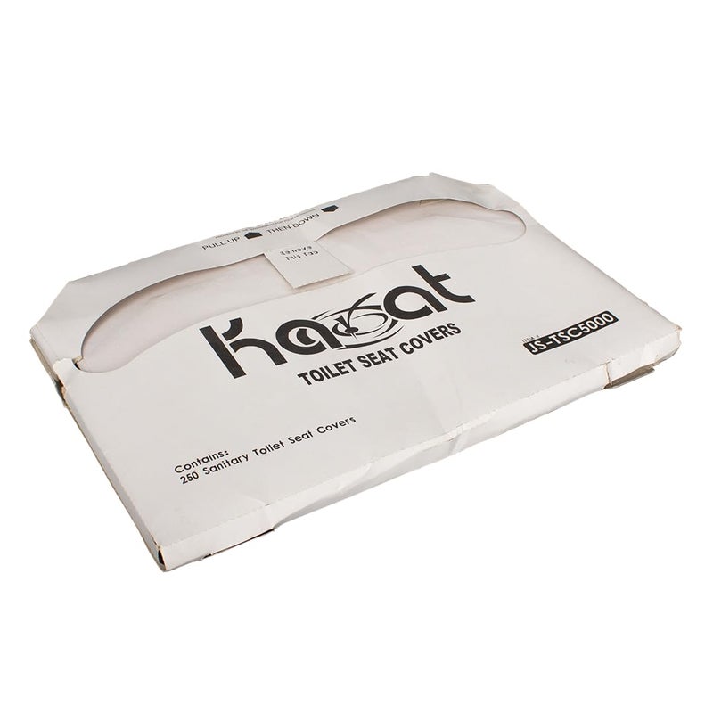 Karat Disposable Toilet Seat Covers – 5000 Sheets of Recycled Paper, Compatible with Half-Fold Dispensers for Commercial Bathroom Hygiene - Image 3